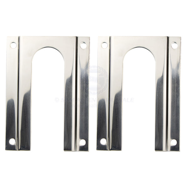 Bait board leg mounting brackets 304G SS suit poly board - pair