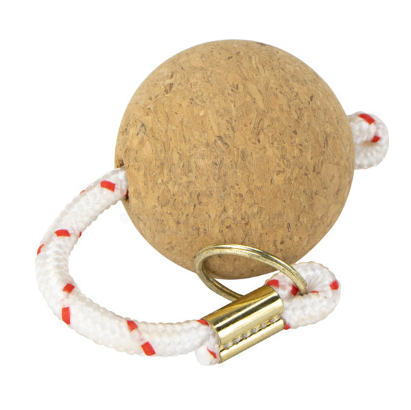Key float cork ball with rope & split ring 50mm diam | Sam Allen