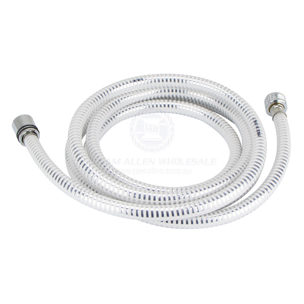 Hose shower white/silver reinforced PVC 2.5m 1/2 BSPF x 1/2 BSPF