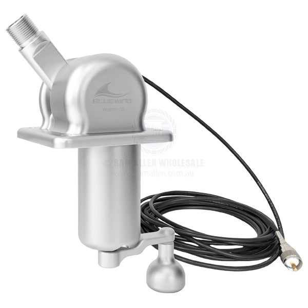 Bluewing antenna mount Wahoo 38 manual silver aluminium with cable