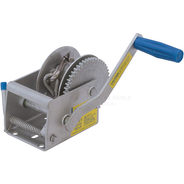Winch trailer Atlantic 3:1 500kg 6m x 4mm cable with SS S hook | Sam Allen