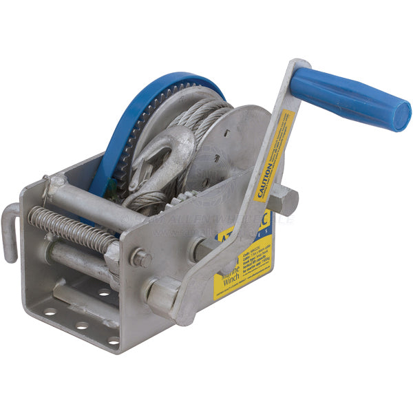 Winch trailer Atlantic 15:1/5:1/1:1 1500kg 7.5m x 7mm cable gal hook | Sam Allen