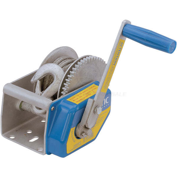 Winch brake Atlantic 5:1 300kg lift 7.5mm x 5mm gal cable & snap hook | Sam Allen