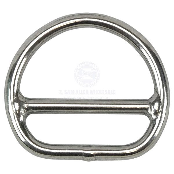 Ring 316G SS Dee with double bar 6mm x 40mm ID