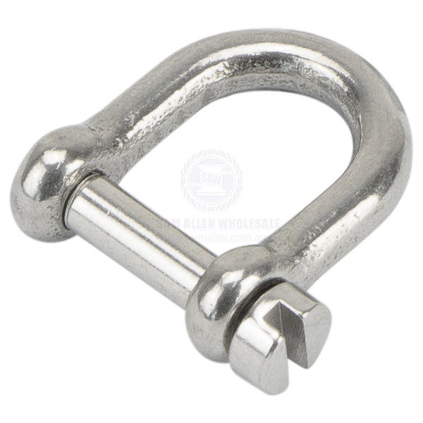 Shackle 316G SS mini standard Dee 3mm diam slotted pin - pack of 50