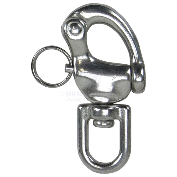 Snapshackle 316G SS swivel eye 90mm overall