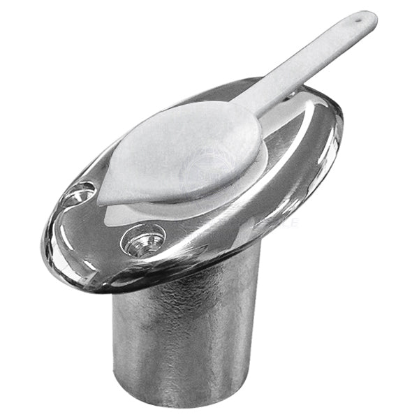 Flag pole base 316G SS flush mount angled suit 1 - 25.4mm OD | Sam Allen