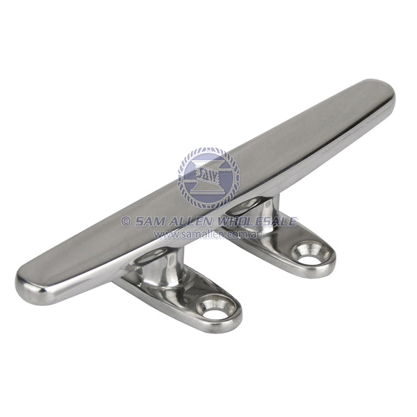Cleat mooring 316G SS cast HD 4 hole mount 200mm | Sam Allen