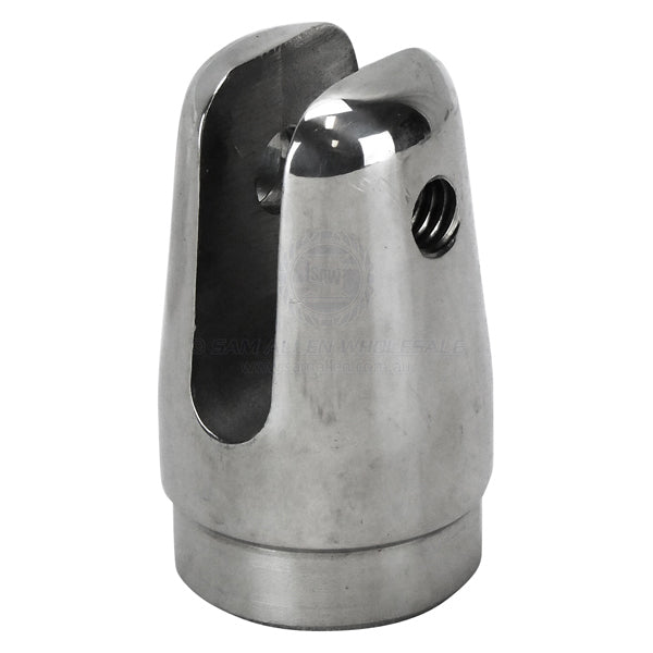 Canopy tube fork end 316G cast SS internal weld-in suit 35mm ID tube