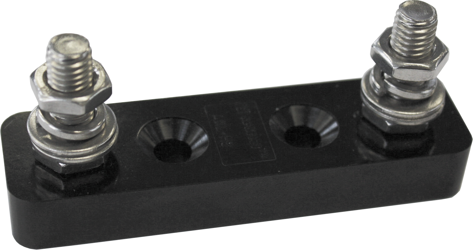 Heavy Duty Dual Terminal Power Stud Busbar Stainless Steel For Marine - 8mm Lugs