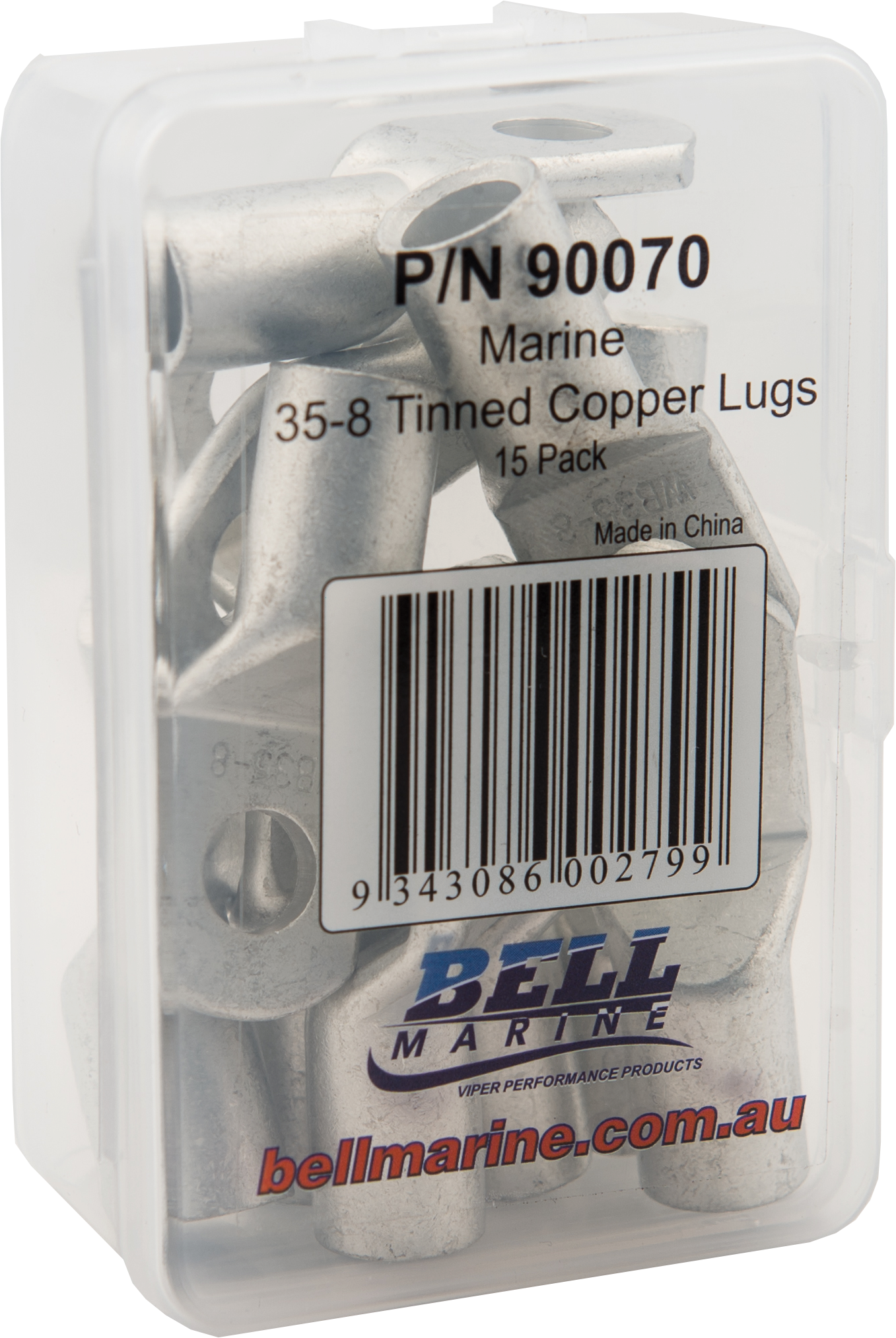 Tinned Copper Lugs 35-8mm - 15 Pack