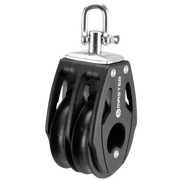 Block Tersma double swivel shackle top 75 x 12mm BB sheaves | Sam Allen