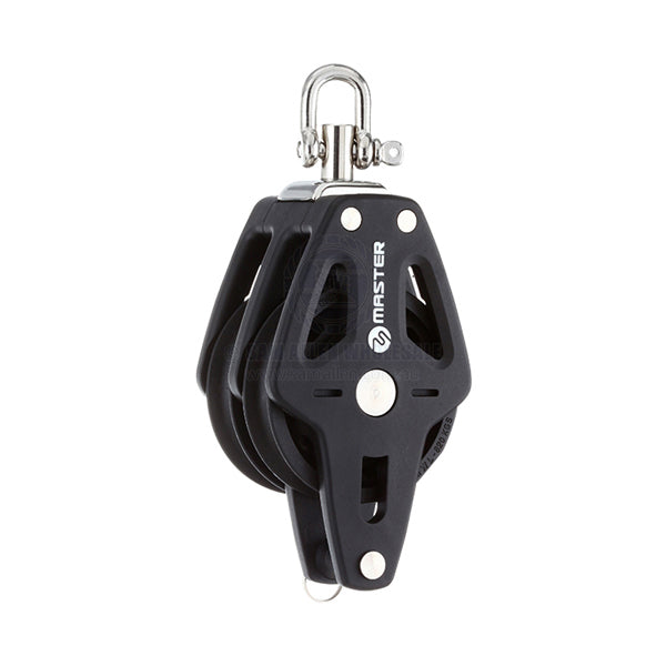 Block Tersma double & becket swivel shackle top 50 x 10mm PB sheaves | Sam Allen
