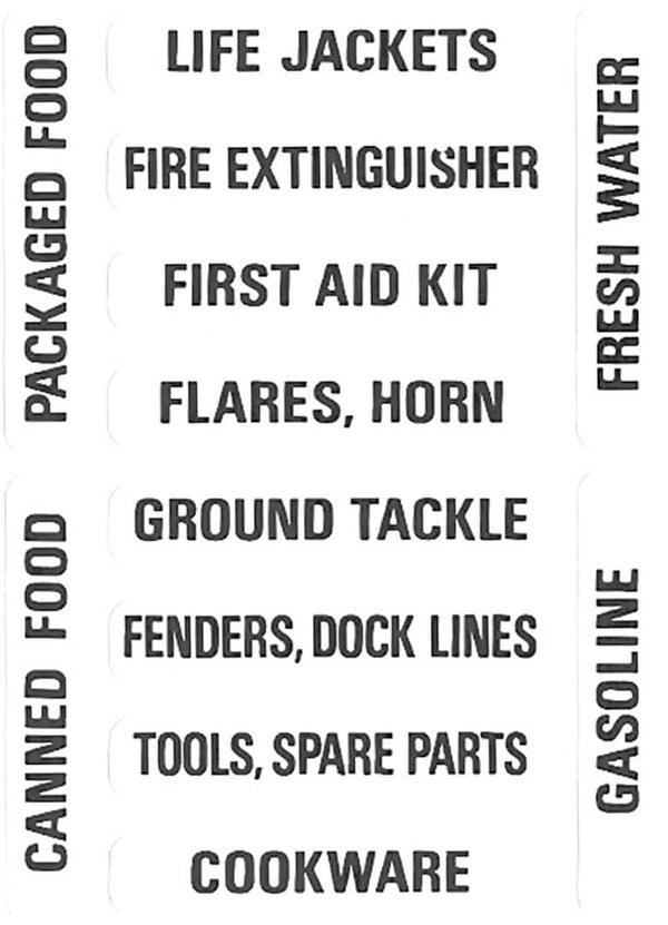 NASH 205 Stowage Locker Label