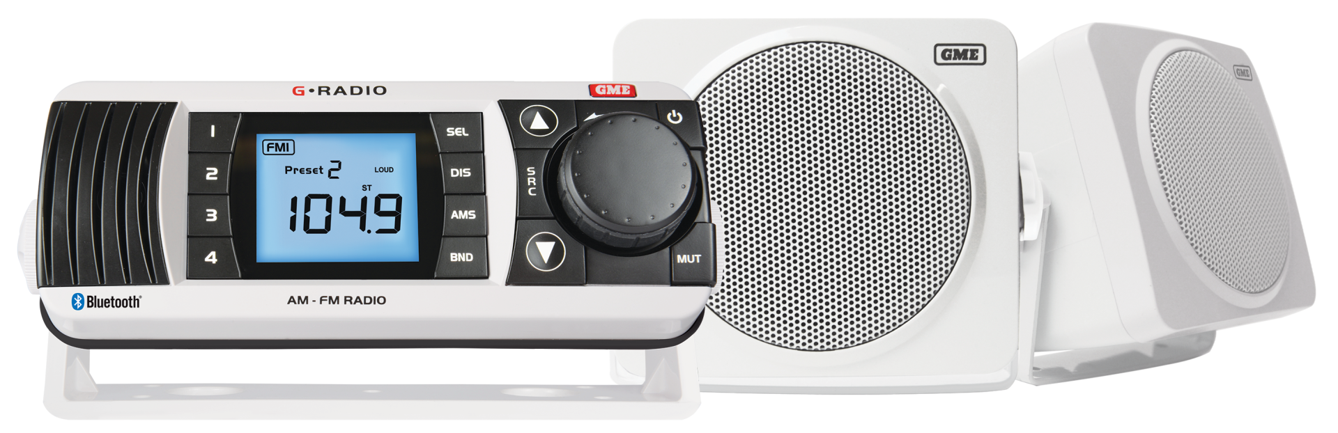 GME Marine Stereo - AM/FM Marine Radio Entertainment Pack