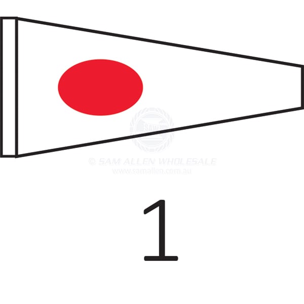 Numeral pennant '1' size 3 1988 x 610mm | Sam Allen