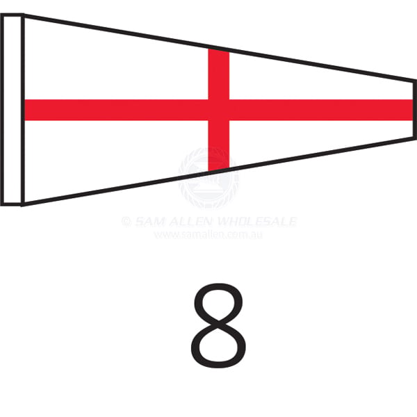 Numeral pennant '8' size 3 1988 x 610mm | Sam Allen
