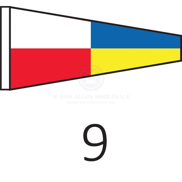 Numeral pennant '8' size 5 915 x 280mm | Sam Allen