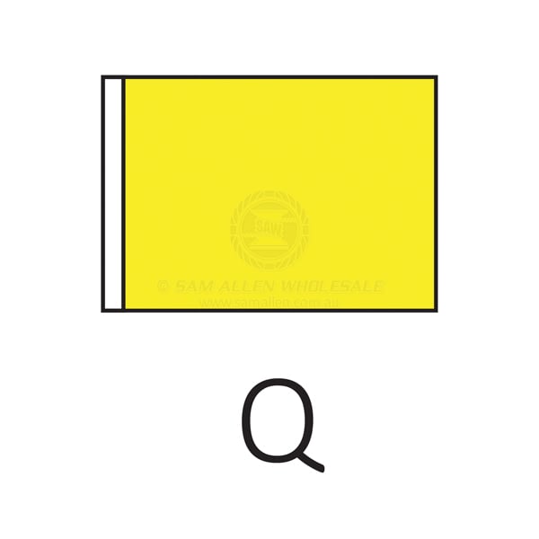 Code flag 'Q' size 4 600 x 460mm | Sam Allen