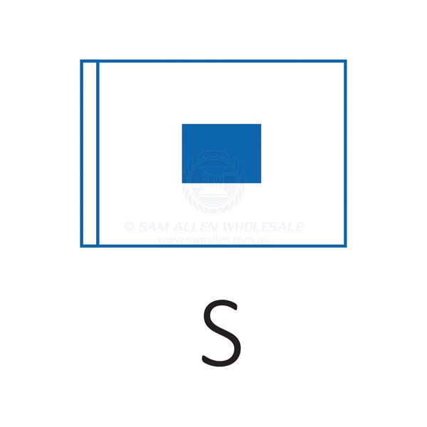 Code flag 'S' size 5 350 x 305mm | Sam Allen