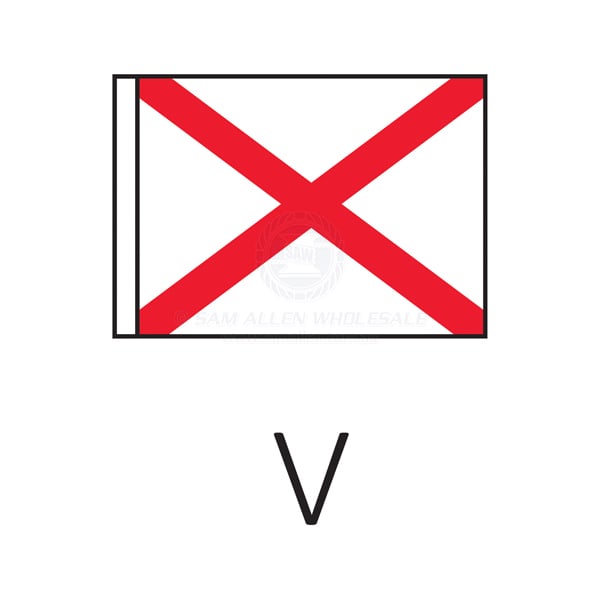 Code flag 'V' size 3 915 x 760mm | Sam Allen