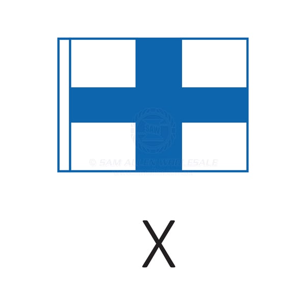 Code flag 'X' size 5 350 x 305mm | Sam Allen