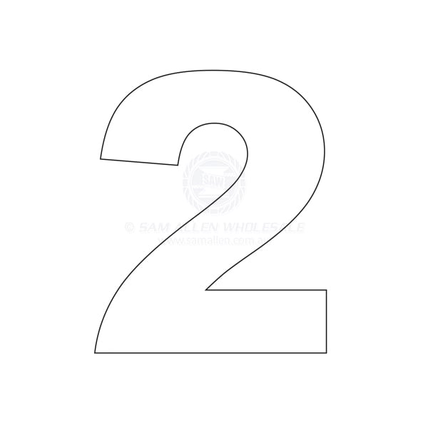 Number 100mm white pair 2 - pack of 10 | Sam Allen