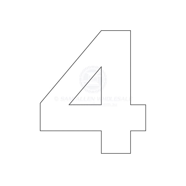 Number 75mm white pair 4 | Sam Allen