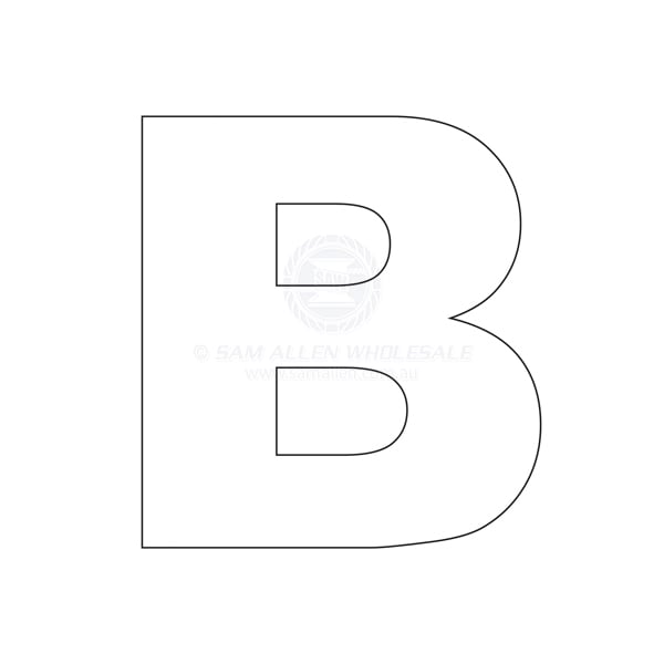 Letter 75mm white pair B - pack of 10 | Sam Allen