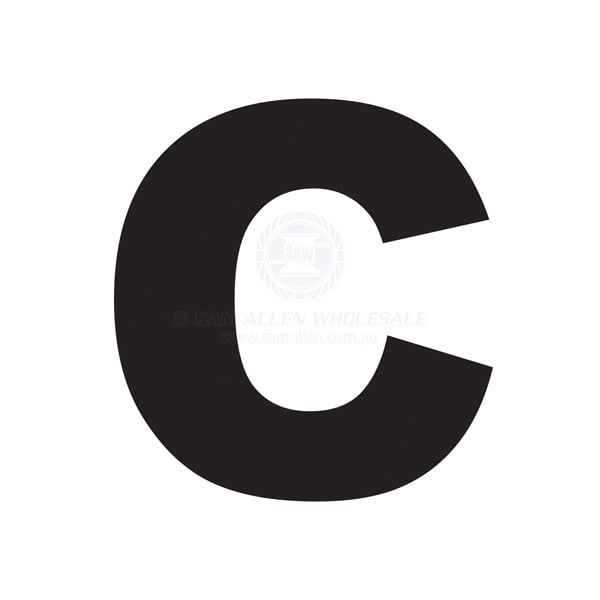 Letter 165mm black pair C - pack of 10 | Sam Allen