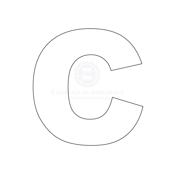 Letter 200mm white pair C - pack of 10 | Sam Allen