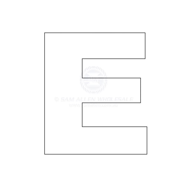Letter 75mm white pair E - pack of 10 | Sam Allen