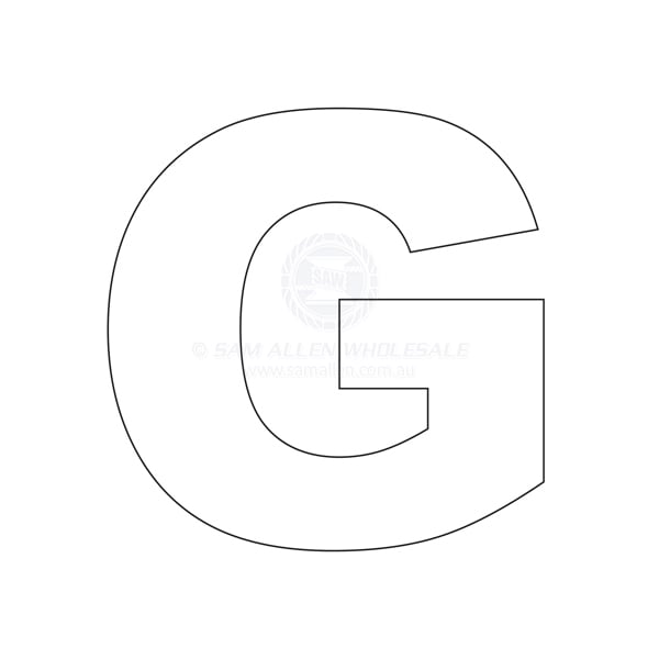Letter 100mm white pair G | Sam Allen