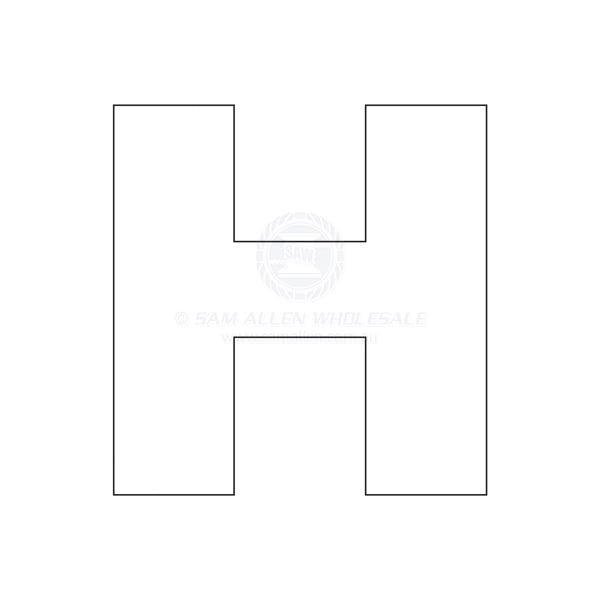 Letter 100mm white pair H - pack of 10 | Sam Allen