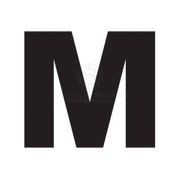 Letter 75mm black pair M | Sam Allen