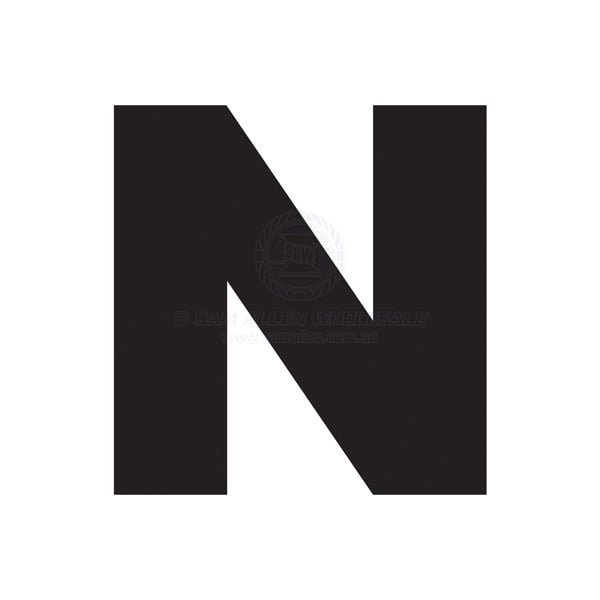 Letter 100mm black pair N | Sam Allen