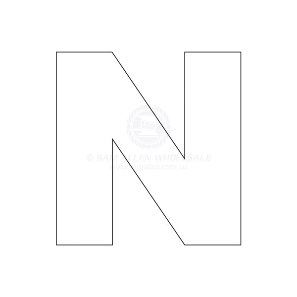 Letter 200mm white pair N | Sam Allen