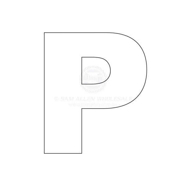 Letter 200mm white pair P | Sam Allen