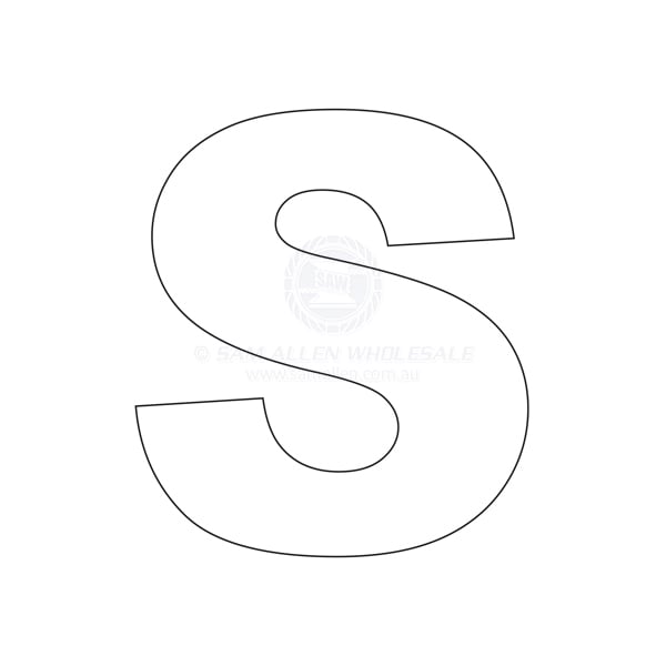 Letter 200mm white pair S | Sam Allen