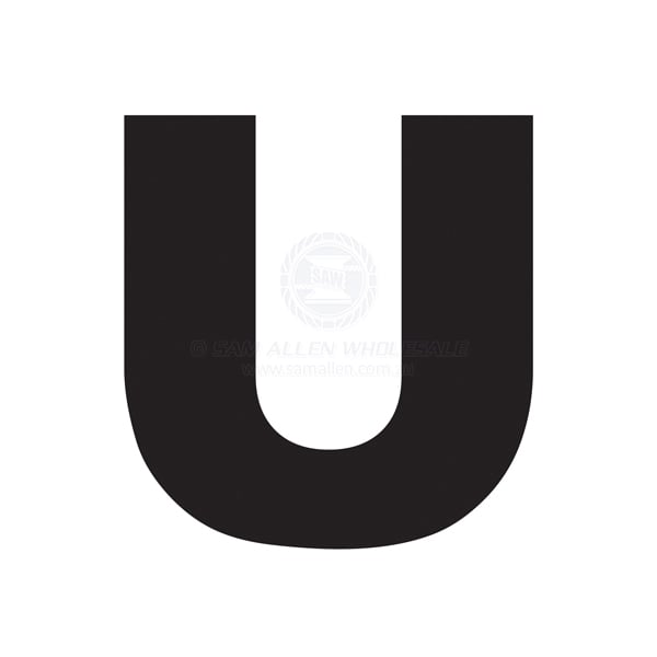 Letter 200mm black pair U - pack of 10 | Sam Allen