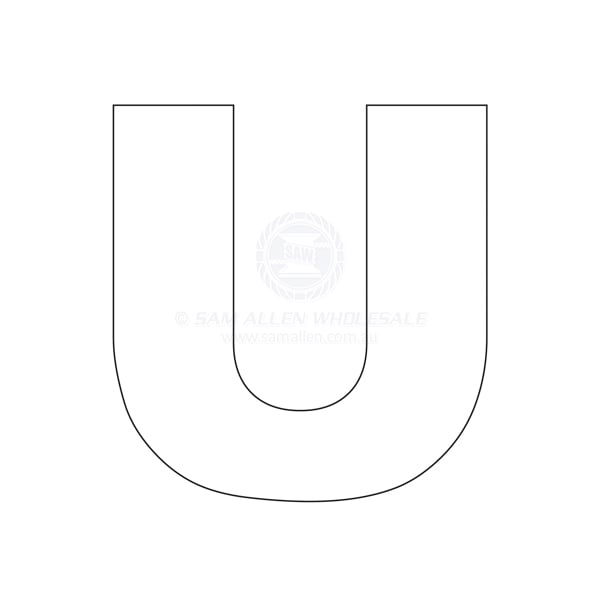 Letter 100mm white pair U - pack of 10 | Sam Allen