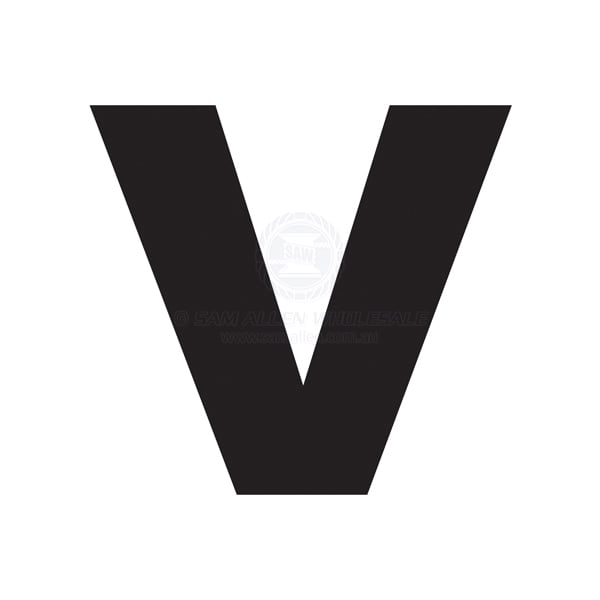 Letter 200mm black pair V - pack of 10 | Sam Allen
