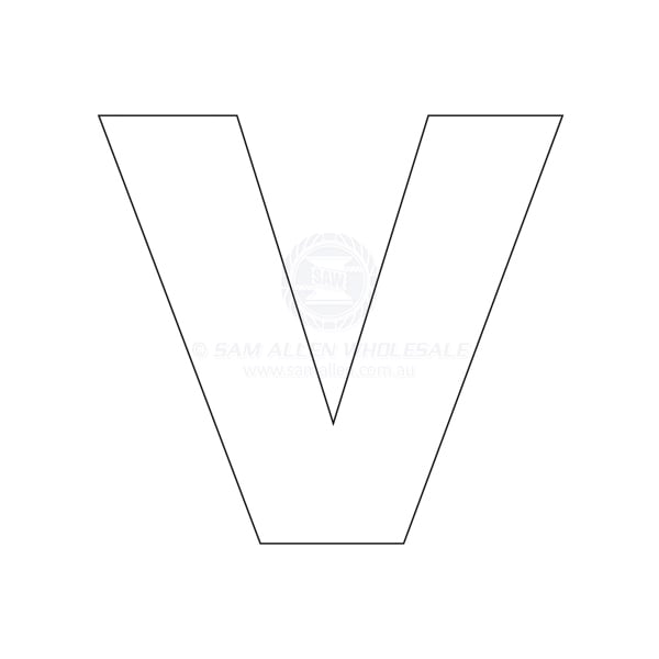 Letter 200mm white pair V - pack of 10 | Sam Allen