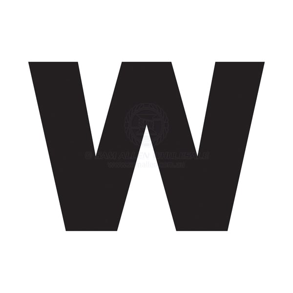 Letter 100mm black pair W - pack of 10 | Sam Allen