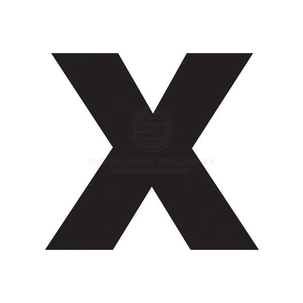 Letter 165mm black pair X - pack of 10 | Sam Allen