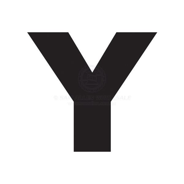 Letter 165mm black pair Y - pack of 10 | Sam Allen