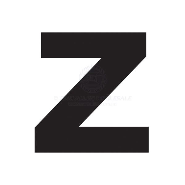 Letter 200mm black pair Z - pack of 10 | Sam Allen