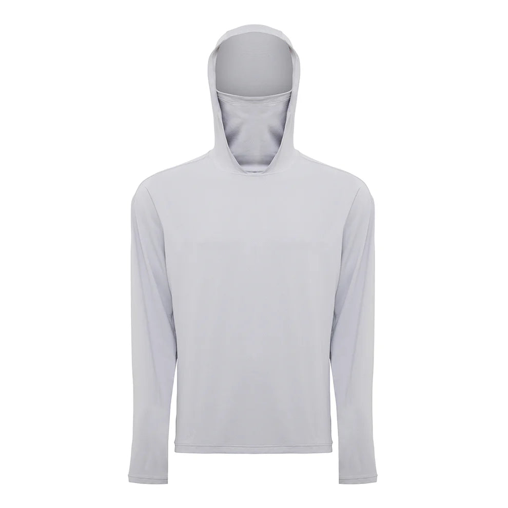Burke Hooded Sun Shirt - Light Grey