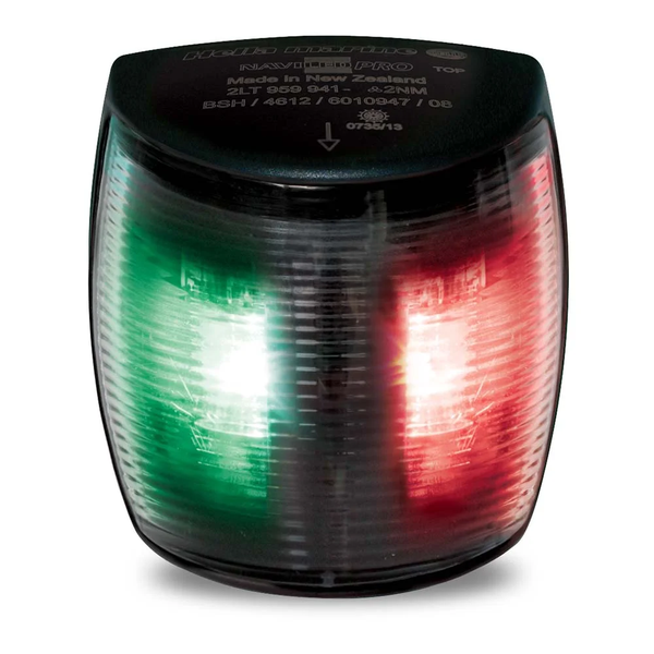 NaviLED PRO Bicolour light in black housing, 2NM <50m 12/24V
