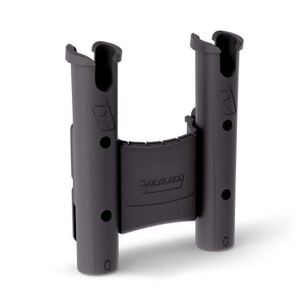 Rod Holder Dual with Caddy Black
